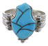 Turquoise Southwestern Sterling Silver Ring Size 8-3/4 EX51408